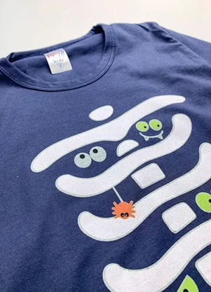 Atelie da Crianca - Pijama Infantil Masculino Inverno Esqueleto Azul - ATELIE DA CRIANCA