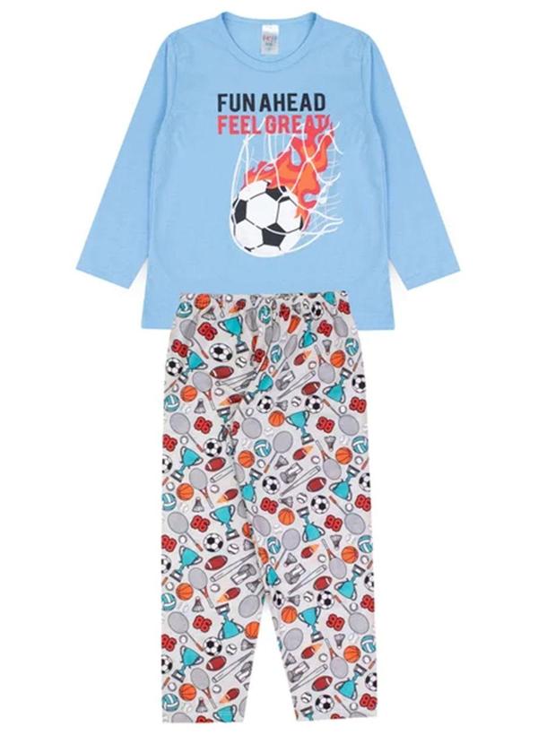 Atelie da Crianca - Pijama Infantil Masculino Inverno Fun Ahead Azul