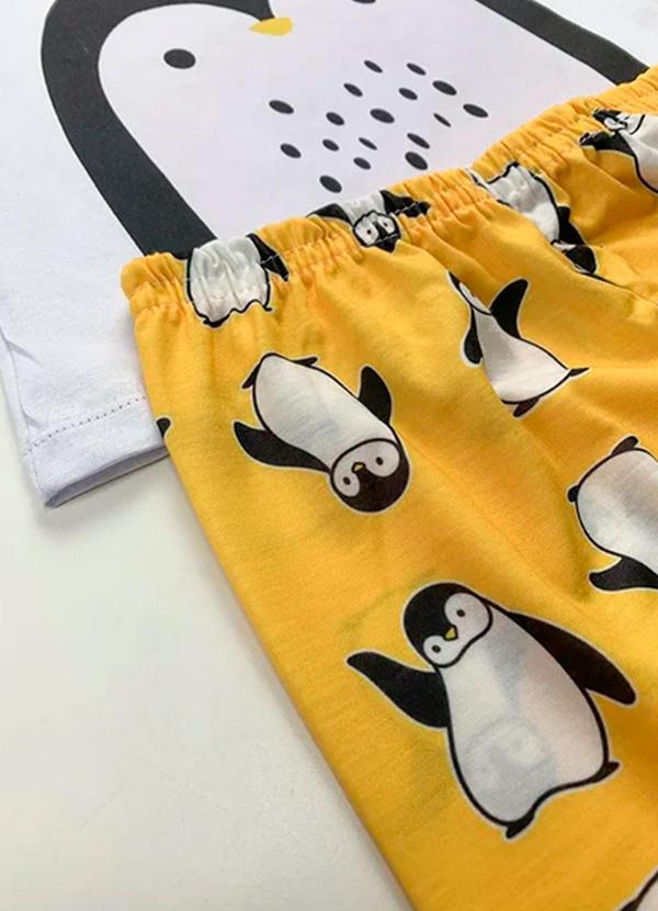 Atelie da Crianca - Pijama Infantil Masculino Inverno Pinguim Branco 3