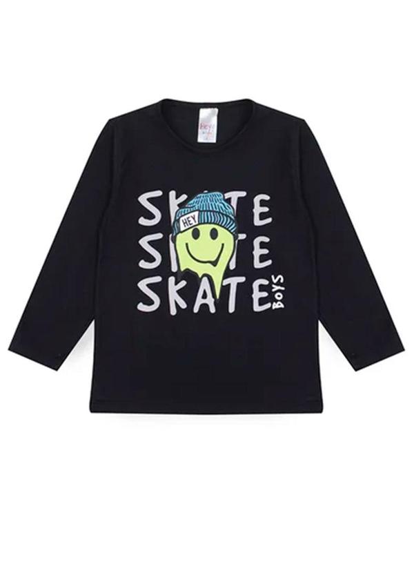 Atelie da Crianca - Pijama Infantil Masculino Inverno Skate Preto 2