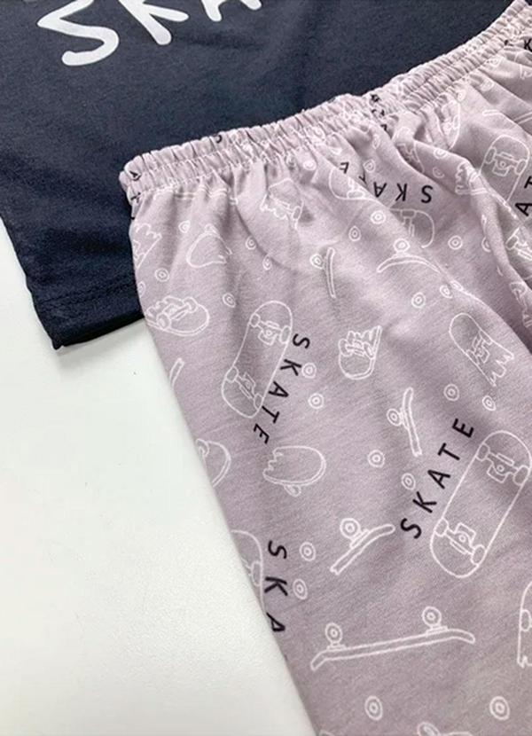 Atelie da Crianca - Pijama Infantil Masculino Inverno Skate Preto 4