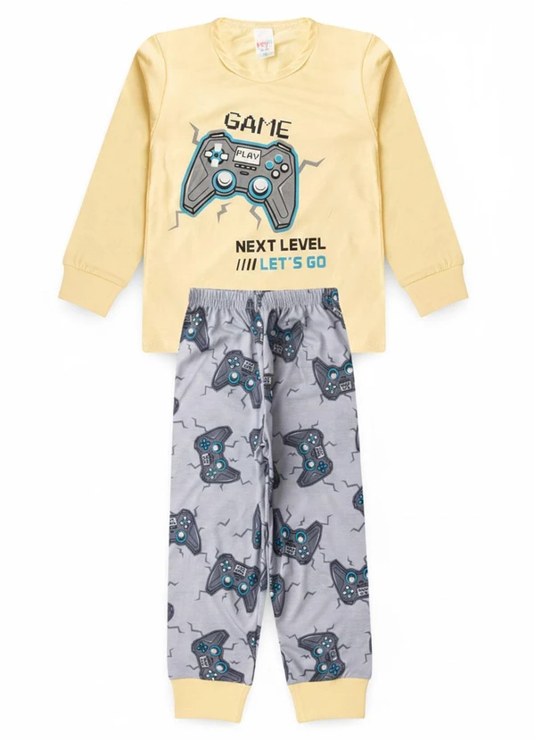 Atelie da Crianca - Pijama Infantil Masculino Next Level Amarelo