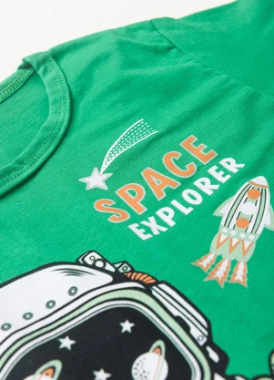Atelie da Crianca - Pijama Infantil Masculino Space Explorer Azul - ATELIE DA CRIANCA