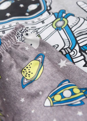 Atelie da Crianca - Pijama Infantil Masculino Space Explorer Verde - ATELIE DA CRIANCA