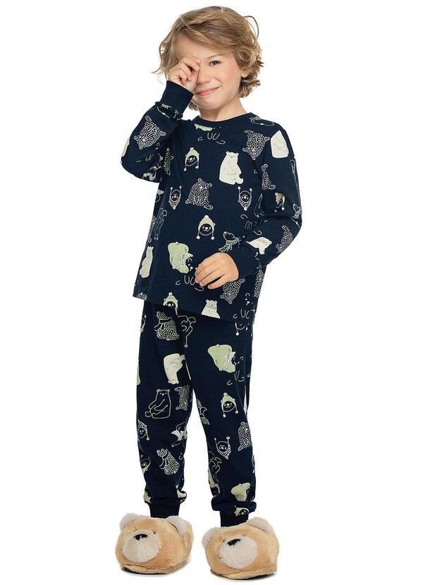 Trick Nick - Pijama Infantil Masculino Urso Polar Azul