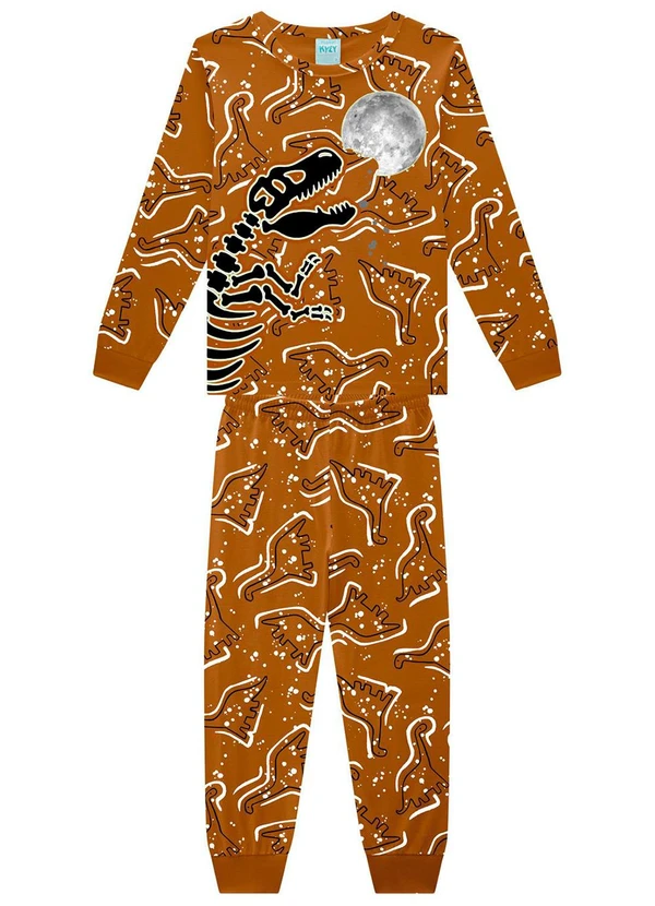 Kyly - Pijama Infantil Menino Brilha no Escuro Amarelo 2