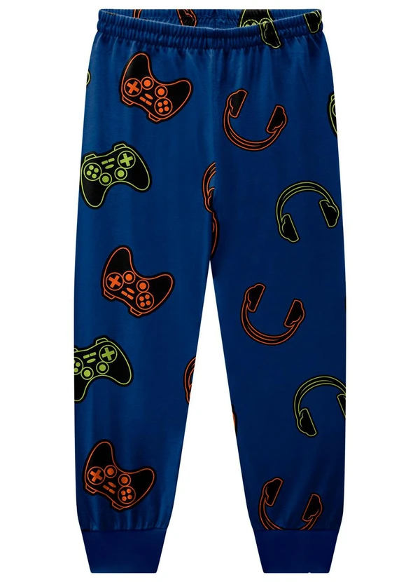 Kyly - Pijama Infantil Menino Brilha no Escuro Azul 3