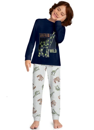 Kyly - Pijama Infantil Menino Brilha no Escuro Azul - KYLY