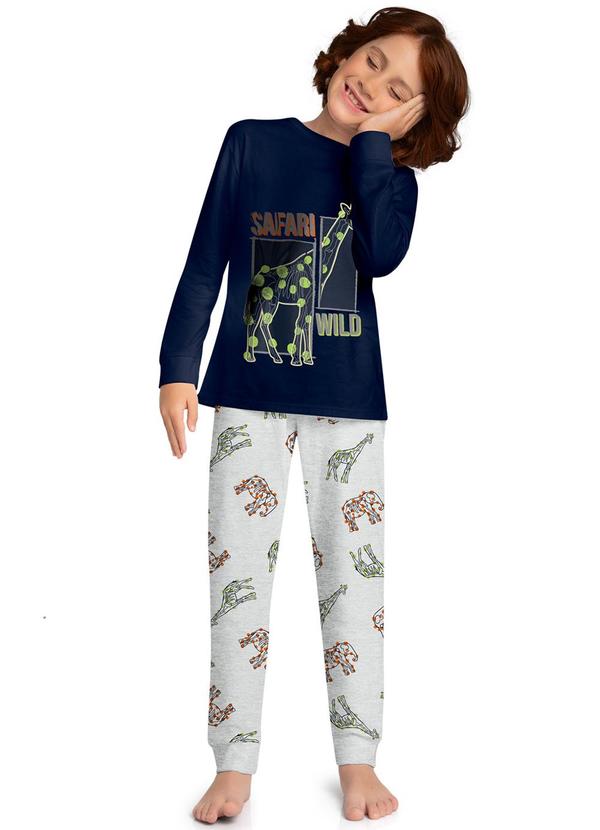 Kyly - Pijama Infantil Menino Brilha no Escuro Azul