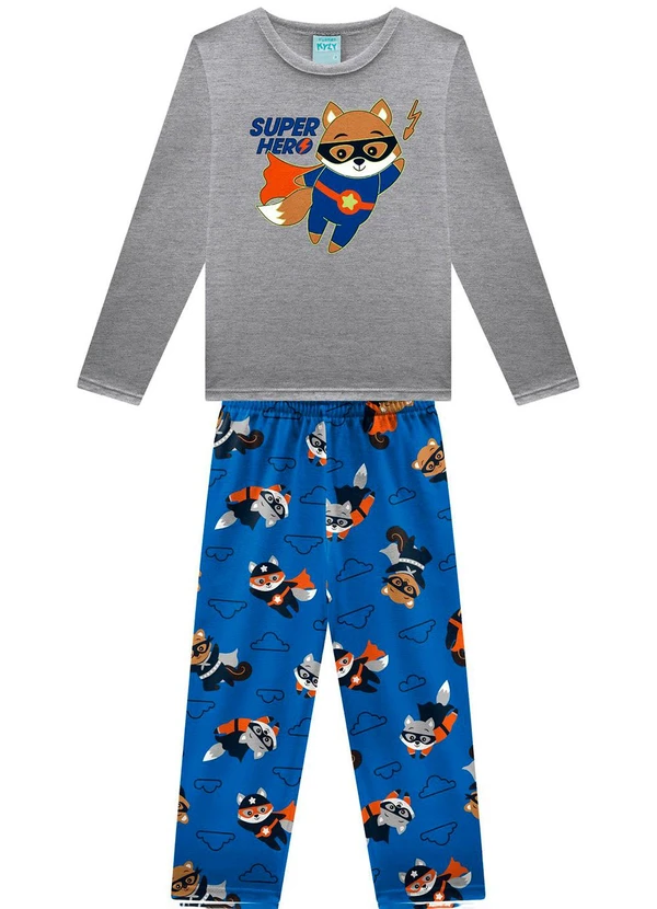 Kyly - Pijama Infantil Menino Brilha no Escuro Cinza 2
