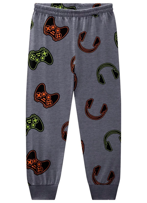 Kyly - Pijama Infantil Menino Brilha no Escuro Cinza 4