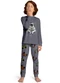 Kyly - Pijama Infantil Menino Brilha no Escuro Azul - variação: Cinza