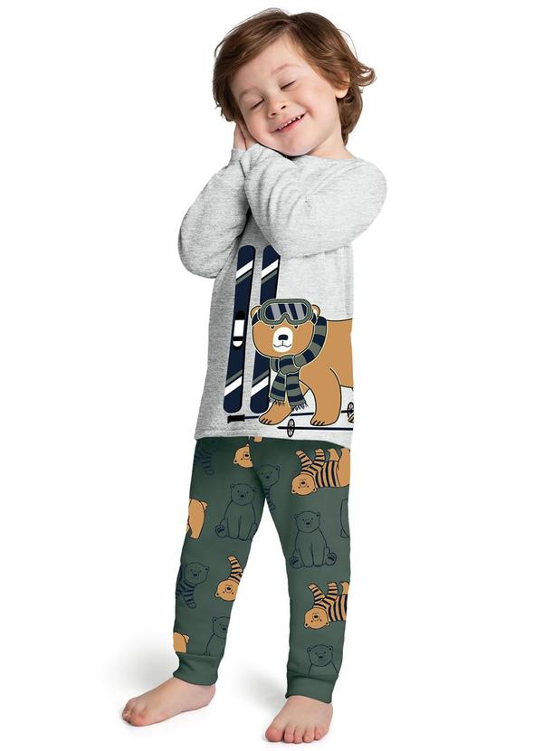 Kyly - Pijama Infantil Menino Brilha no Escuro Cinza