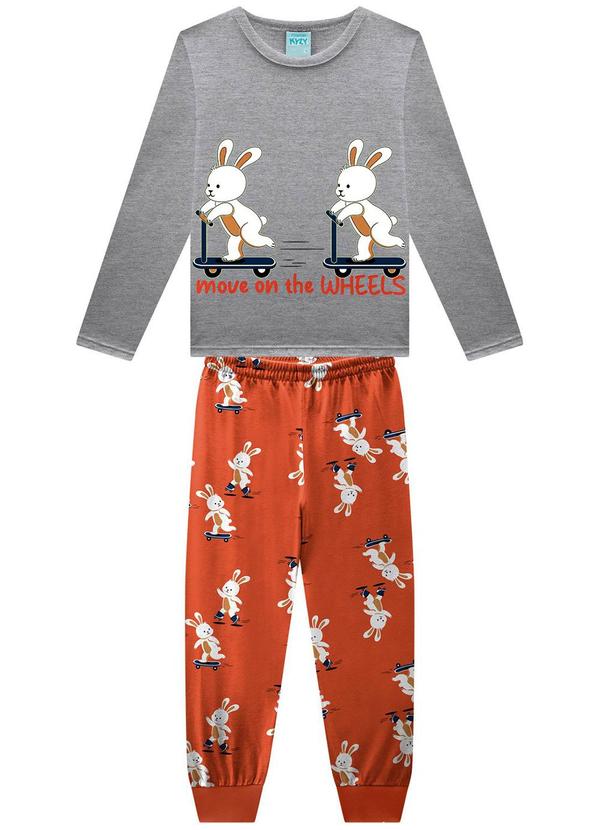 Kyly - Pijama Infantil Menino Brilha no Escuro Cinza