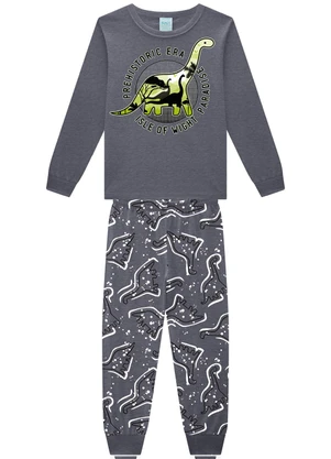 Kyly - Pijama Infantil Menino Brilha no Escuro Cinza - KYLY