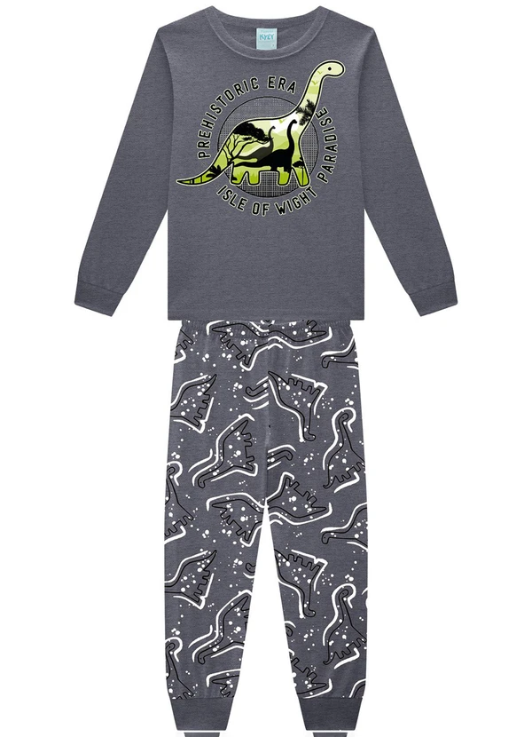 Kyly - Pijama Infantil Menino Brilha no Escuro Cinza 2