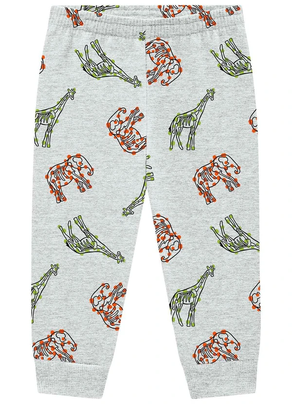 Kyly - Pijama Infantil Menino Brilha no Escuro Cinza 4