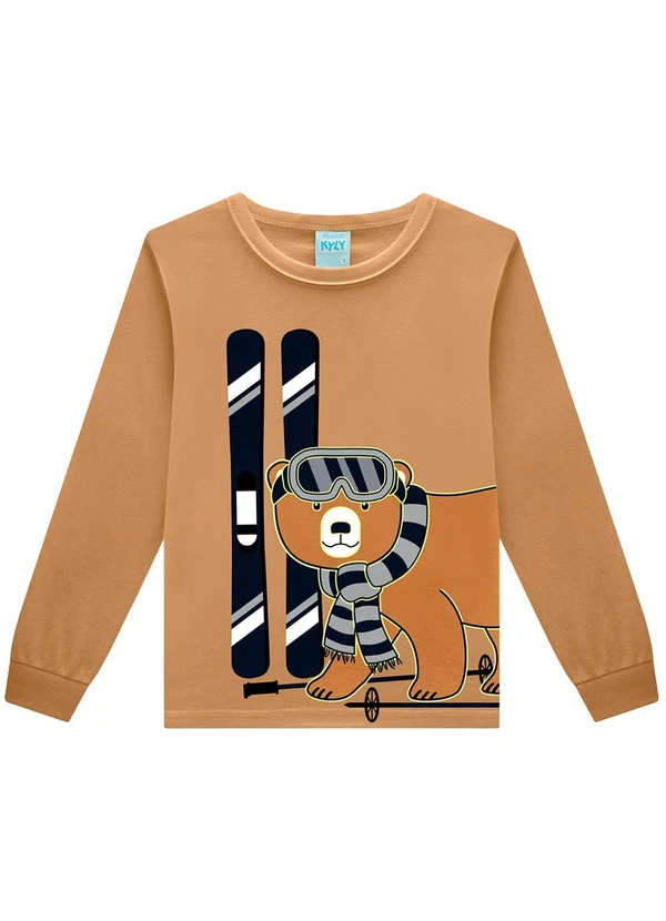 Kyly - Pijama Infantil Menino Brilha no Escuro Marrom 2