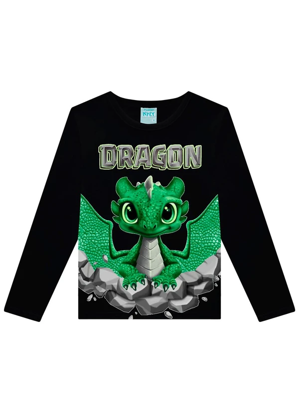 Kyly - Pijama Infantil Menino Brilha no Escuro Preto 3