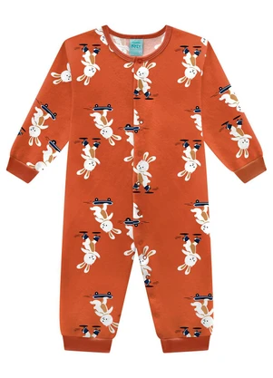 Kyly - Pijama Infantil Menino Coelhinho Laranja - KYLY