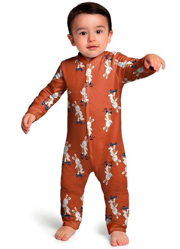 Kyly - Pijama Infantil Menino Coelhinho Laranja