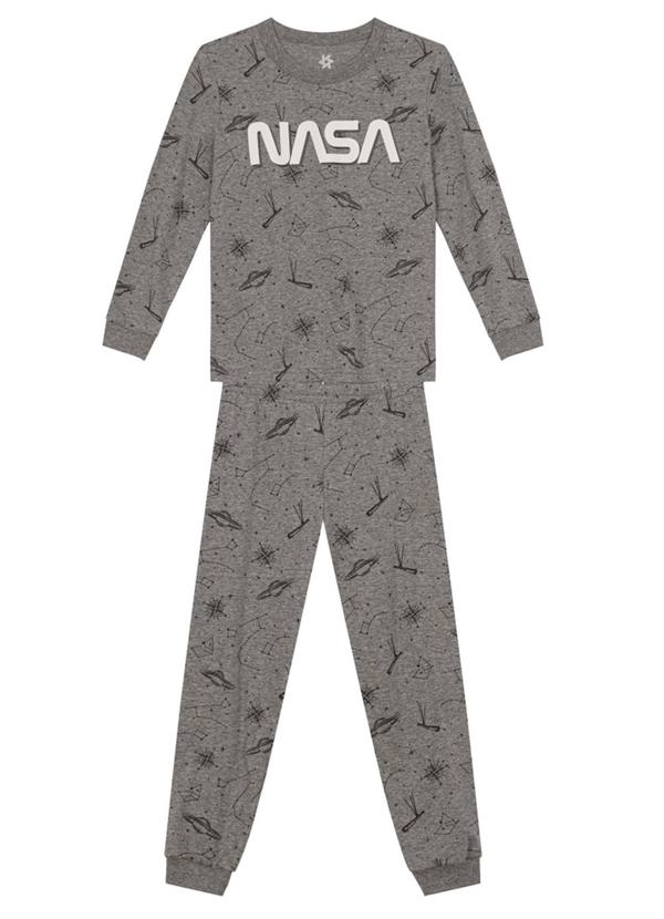 Brandili - Pijama Infantil Menino da Nasa Cinza