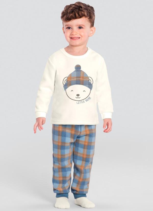 Brandili - Pijama Infantil Menino de Ursinho Natural