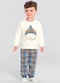 Brandili - Pijama Infantil Menino de Ursinho  Natural - variação: Natural