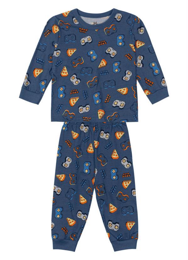Brandili - Pijama Infantil Menino em Malha Azul