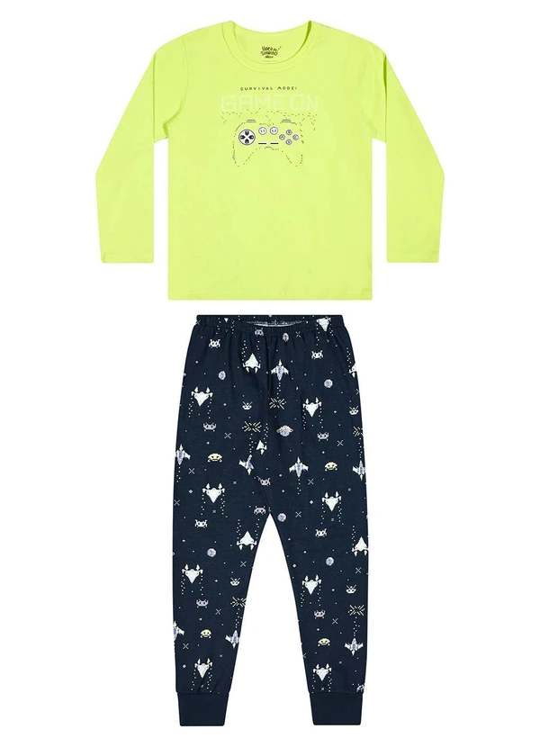 Elian - Pijama Infantil Menino Game On Verde 2
