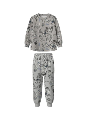 Malwee Kids - Pijama Jogger Dinossauro Cinza - MALWEE KIDS