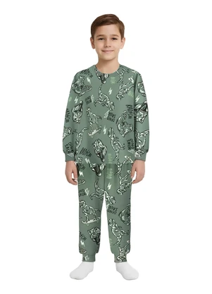 Malwee Kids - Pijama Jogger Dinossauro Verde - MALWEE KIDS