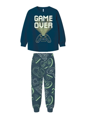 Malwee Kids - Pijama Jogger Game Over Azul Marinho - MALWEE KIDS