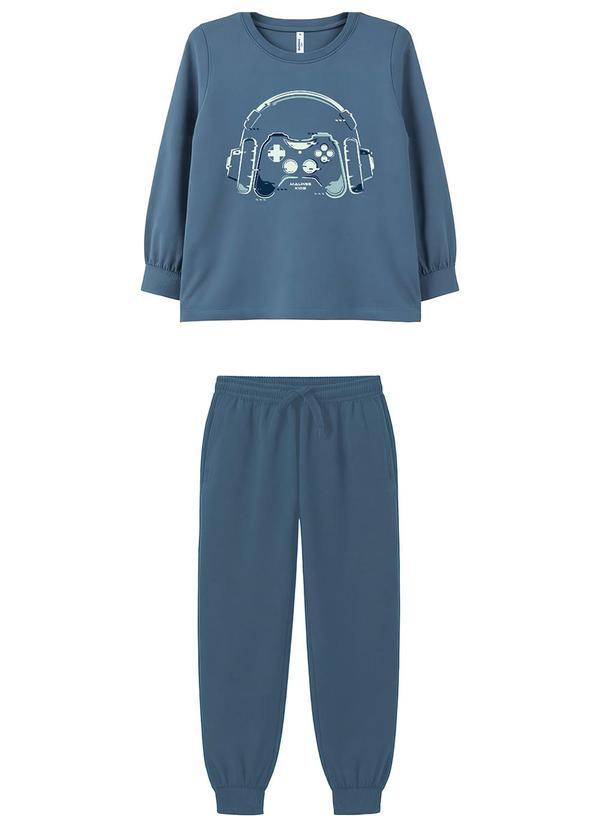 Malwee Kids - Pijama Jogger Gamer Azul