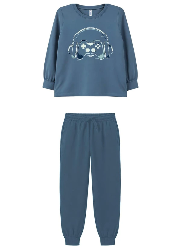 Malwee Kids - Pijama Jogger Gamer Azul