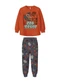 Malwee Kids - Pijama Jogger Game Over Azul Marinho - variação: Laranja