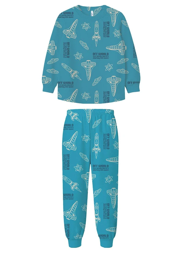Malwee Kids - Pijama Jogger Journey Into Space Azul
