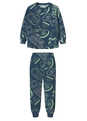 Malwee Kids - Pijama Jogger Start Game Azul Marinho - MALWEE KIDS