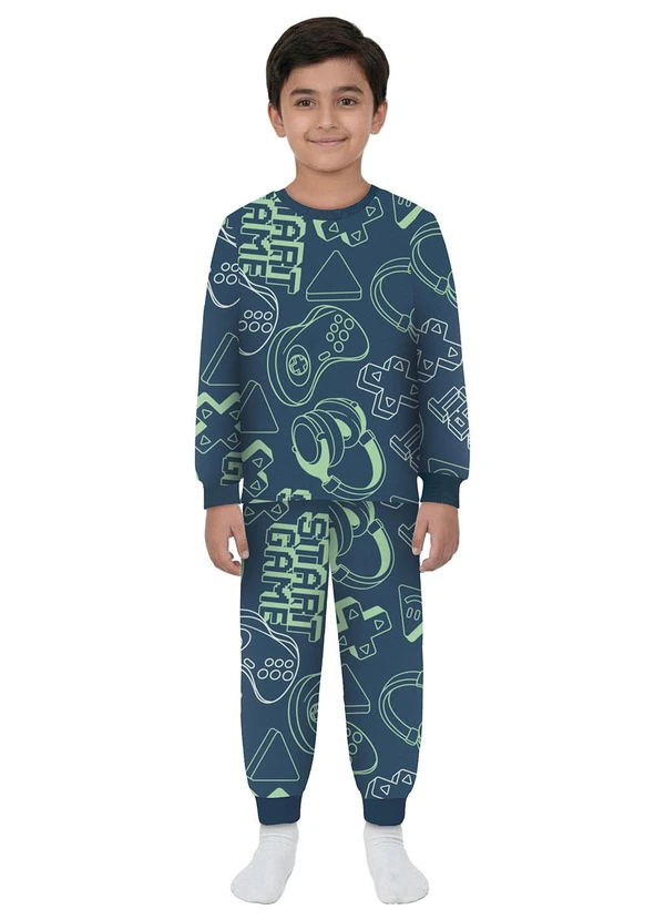 Malwee Kids - Pijama Jogger Start Game Azul Marinho