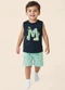 Malwee Kids - Pijama Letra M Veículos Cinza Claro - variação: Azul Marinho