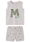 Malwee Kids - Pijama Letra M Veículos Cinza Claro - variação: Cinza Claro