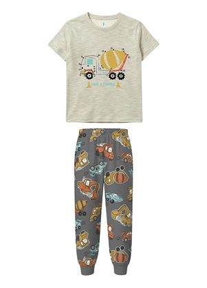 Malwee Kids - Pijama Ligue & Brinque Brilha NoCinza Mescla - MALWEE KIDS