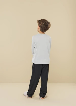 Aurora Joaquina - Pijama Longo Infantil Liso - AURORA JOAQUINA