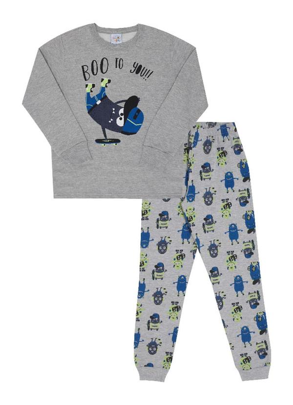 Pulla Bulla - Pijama Masculino Cinza
