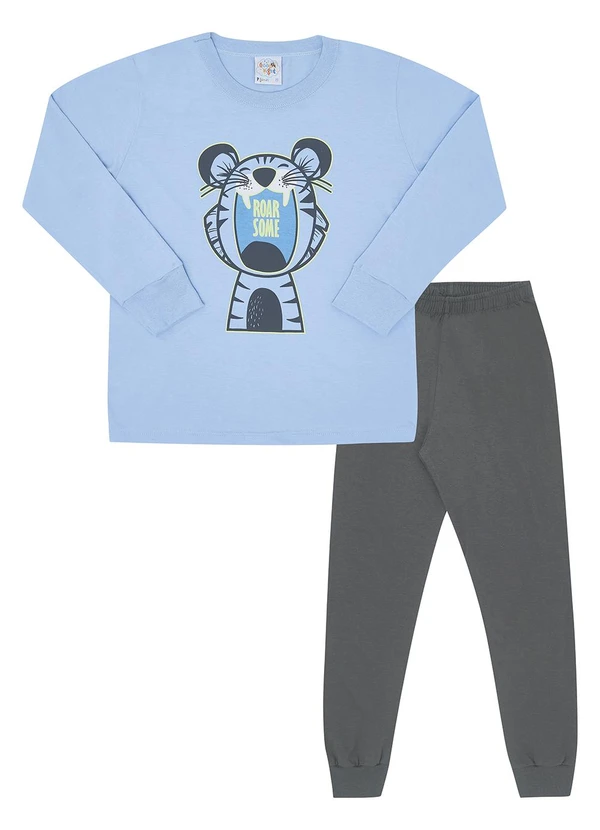 Pulla Bulla - Pijama Meia Malha  Azul 2