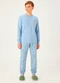 Pulla Bulla - Pijama Meia Malha Azul - variação: Azul