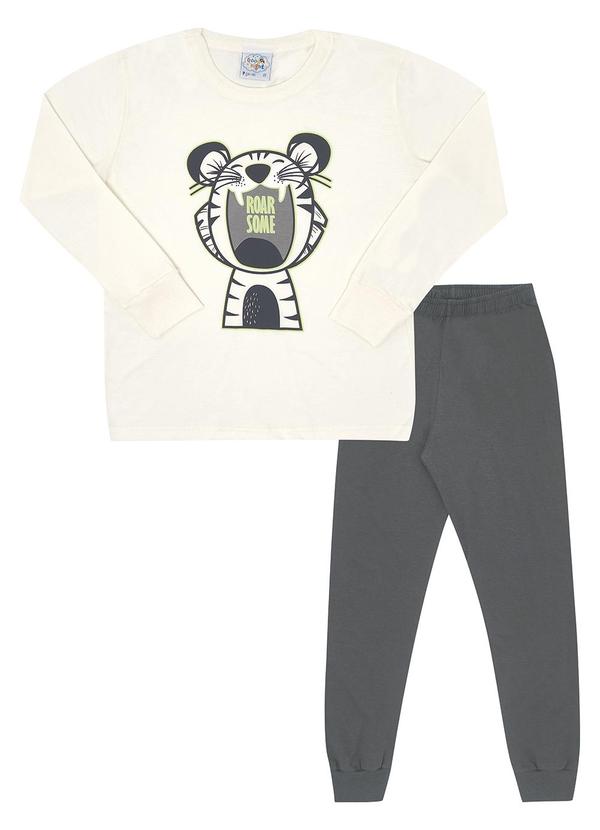 Pulla Bulla - Pijama Meia Malha Bege