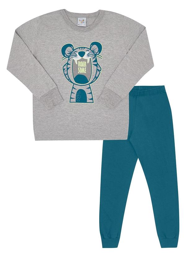 Pulla Bulla - Pijama Meia Malha Cinza