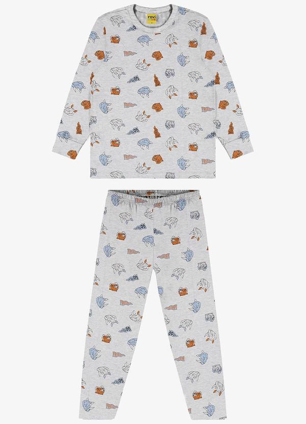 Rovi Kids - Pijama Meia Malha Cinza