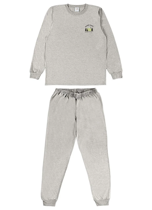 Pulla Bulla - Pijama Meia Malha Cinza
